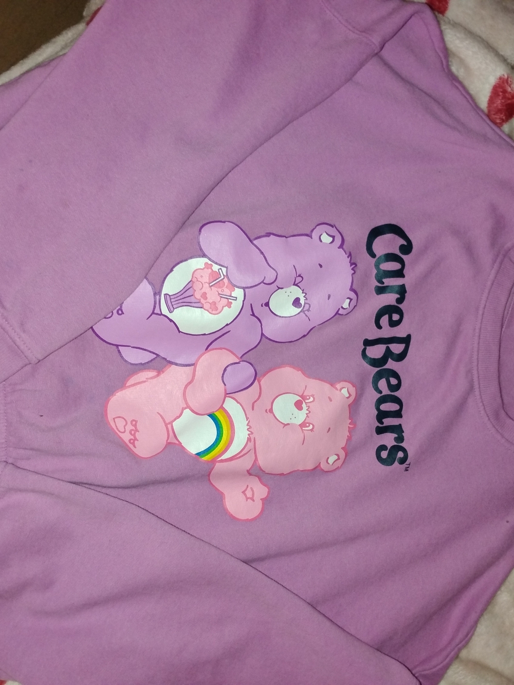 Care Bears Girls' Pink Crewneck Sweatshirt - Cute Graphic Top